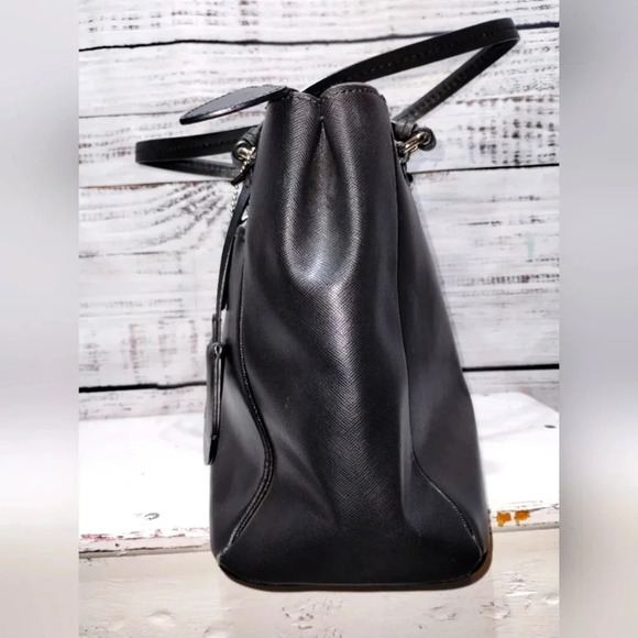 Coach Peyton Jordan Double Zip Carryall Shoulder Bag‎ in Black Leather - Picture 4 of 16
